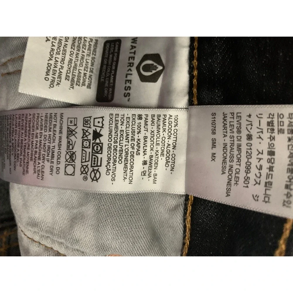 Levis 501 Jeans Mens 30x28 Black Button Fly Straight Leg Denim Pants (Tag 32x30)